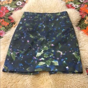 No 2 pencil watercolor j crew skirt